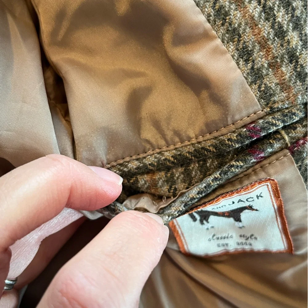 Janie and Jack Plaid Blazer - Green and Pink - Picture 10 of 12